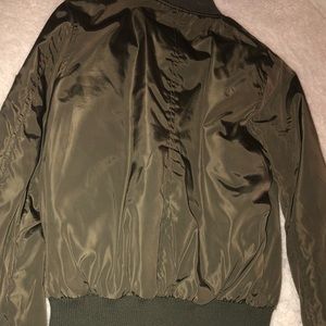 Army green bomber jacket